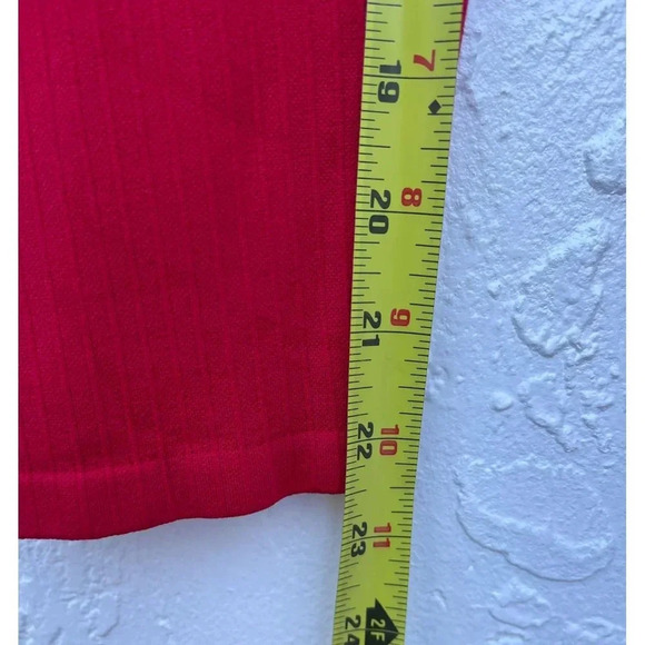 PINK Active Womens High Rise Crop Leggings Red Sz S - Picture 8 of 11